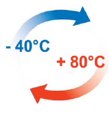 Amplio rango de temperaturas