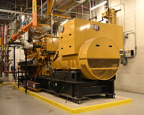 Caterpillar Engine which produces energy on-site