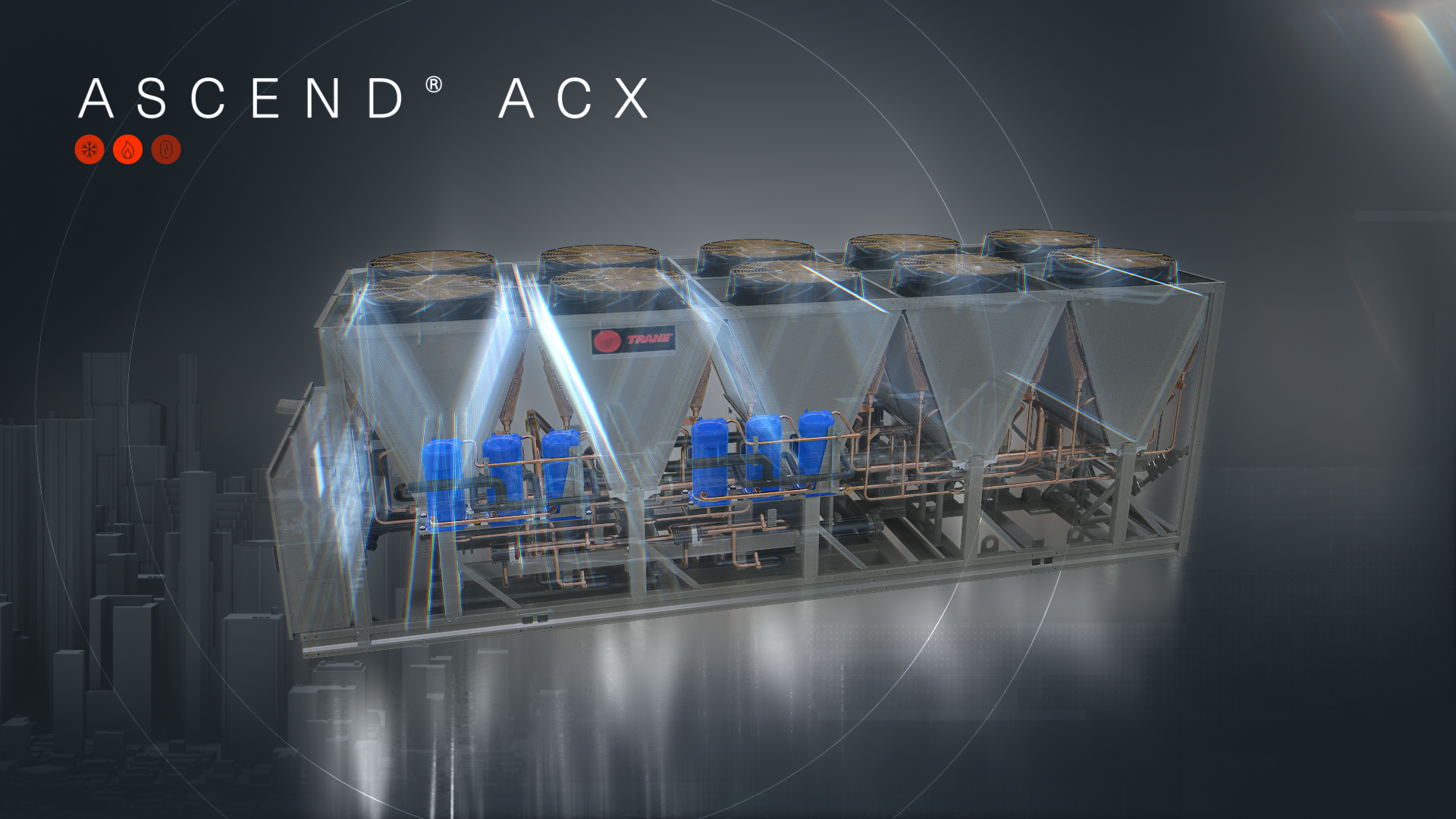 Trane Ascend Air-to-Water Heat Pump Model ACX