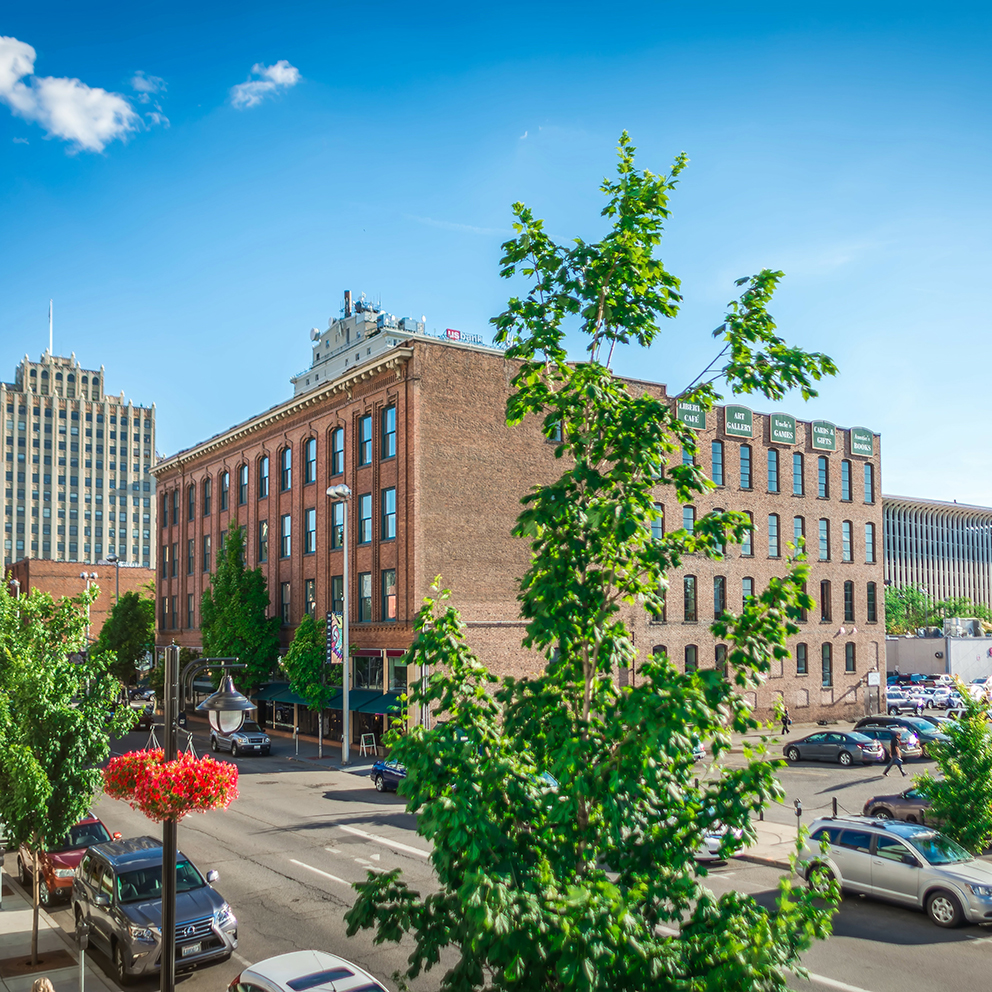 spokane washington city skyline and streets